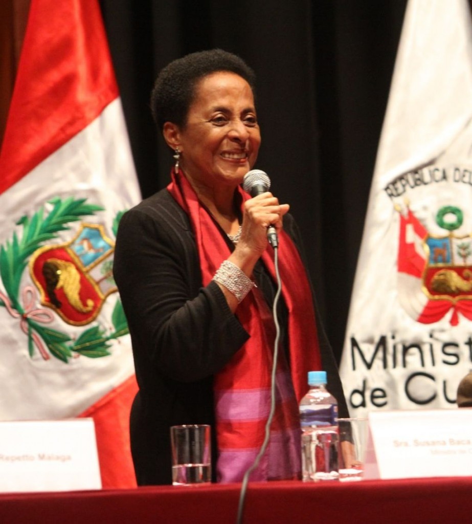 Sängerin und Perus Kulturministerin: Susana Baca. Foto: ANDINA/ Ministerio de Cultura.