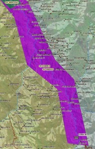 Wasserkraftprojekt Chadin 2. Karte: Geoservidor MINAM.