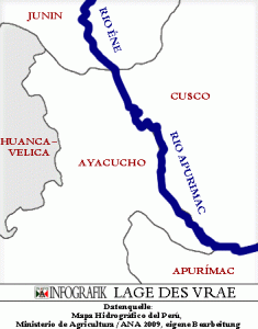 Lage des Flusses Apurímac, später Éne. Grafik: D. Raiser / INFOAMAZONAS.